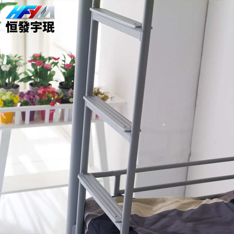宿舍双层金属床学生公寓高低铁艺床学校上下铺高架床单人床