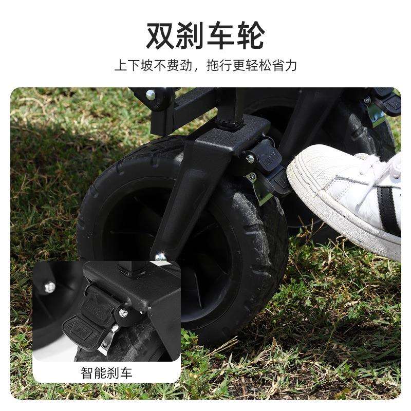 2024新款户外便携露营车折叠式小推车购物手拉车轻便简易拉杆车