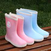 宝宝水鞋 中大童雨鞋 男女儿童轻便防滑学生小孩卡通可爱雨靴胶鞋