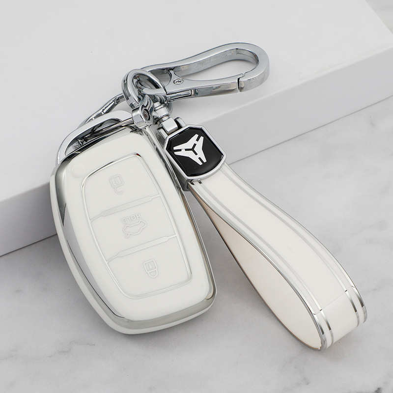 适用北京现代领动钥匙套ix35朗动名图ix25悦动瑞纳伊兰特车包壳扣