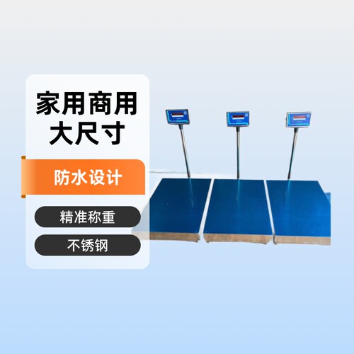 湘北恒不锈钢防水电子秤tcs200/100kg台秤60x80cm家用计重秤