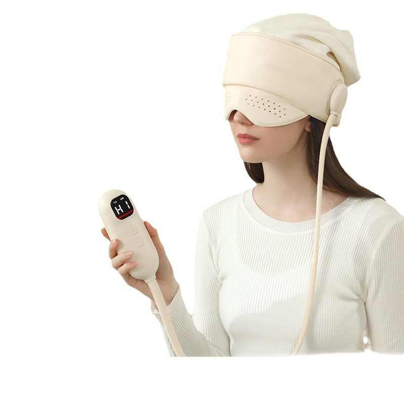 智能气压头部按摩器充电款热敷揉捏头部按摩仪气囊头疗机舒缓疲劳