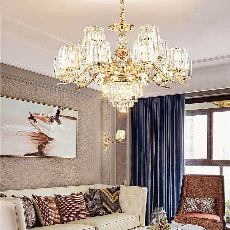 2020新款欧式水晶吊灯客厅餐厅卧室简约现代网红灯饰轻奢大气灯具