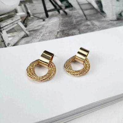 INS high-end multi-layer winding ear studs temperament wild