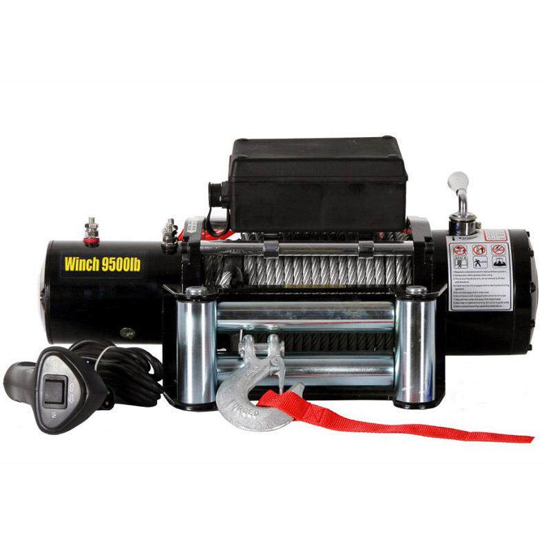 尼龙绳绞盘 安全牵引绞车 援助神器 9000磅电动绞盘 车系通用