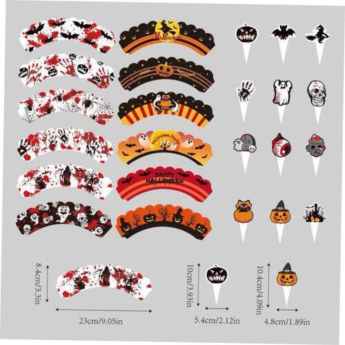 Halloween cake plugins Paper card party holiday decorations