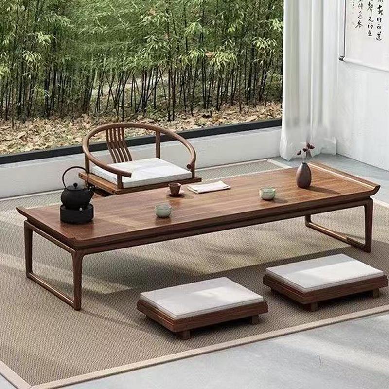 日式禅意榻榻米茶桌椅组合名宿风茶几炕桌实木彷古阳台飘窗小矮桌