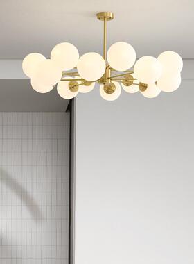 北全铜欧风灯具家用气魔豆MDD-258L厅客厅吊灯简约现代圆球轻大奢