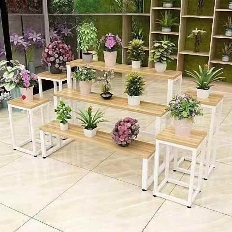 花店花架鲜花铁艺陈列架阶梯式客厅花架子置物架家用简易立式商用