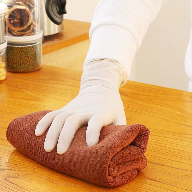 食品级乳胶橡胶丁腈加厚防水耐用厨房洗碗保护硅胶厚一次性手套