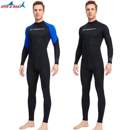 DIVE&SAIL潜水服男连体薄款潜水衣浮潜冲浪长袖防晒水母速干泳衣