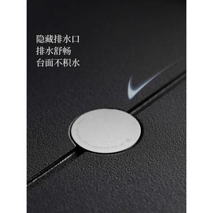 客厅泡茶简约小新品 乌金石小型茶盘家用蓄水干泡台茶托盘2024新款
