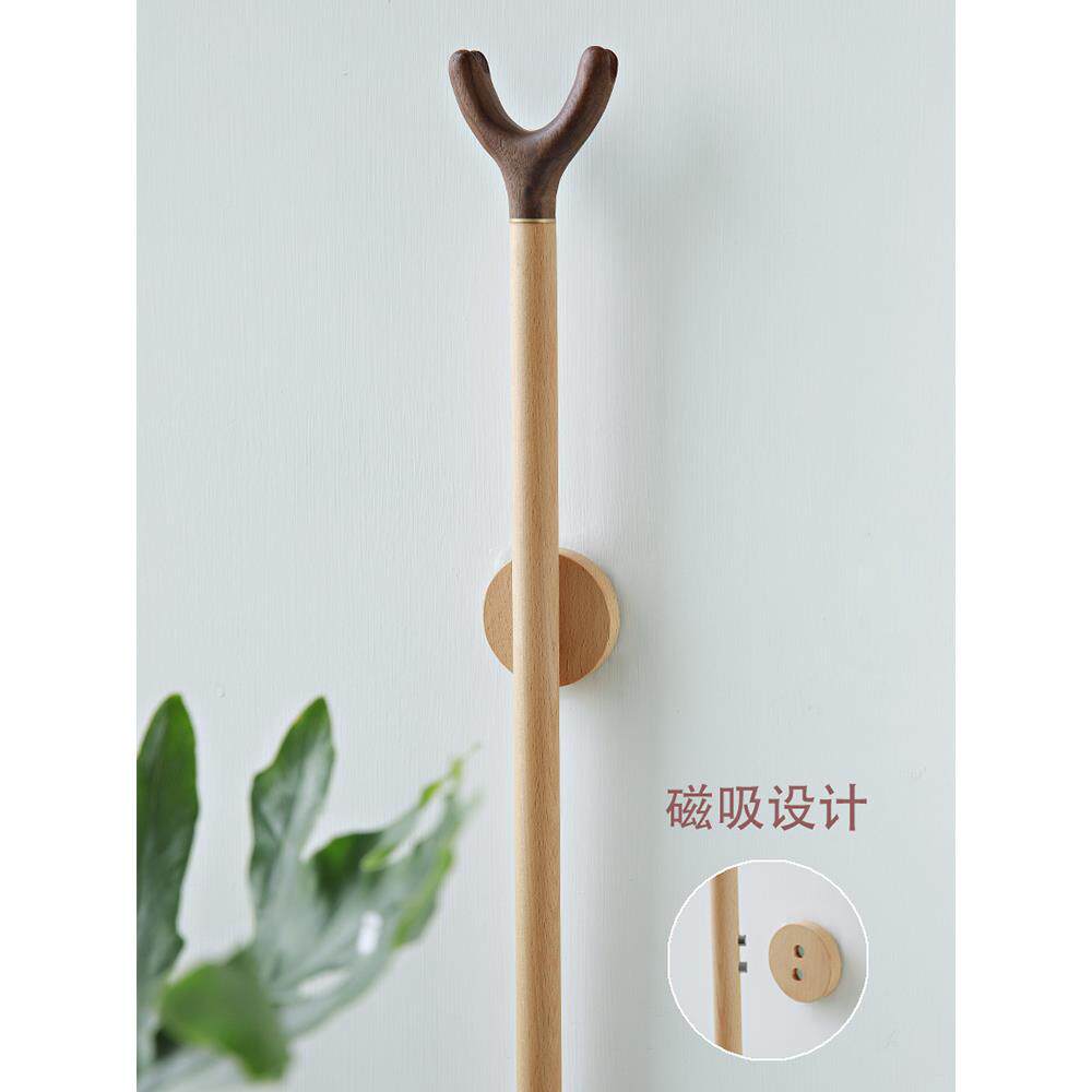 家用实木衣杆个性化创意衣叉阳台晾衣杆服装店晾衣杆晾衣叉