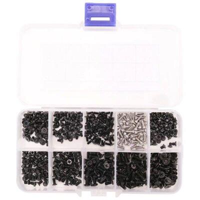 500Pcs M2 M2.5 M3 KM Screw Flat Head Phillips Screws Laptop
