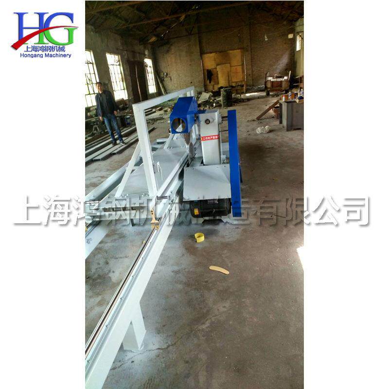 卧式圆木推台锯原木硬杂木自动开破分片锯细木板家具开料锯切机