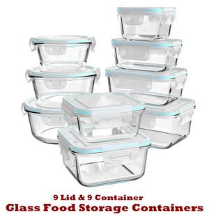 Glass Food Storage Containers Meal Prep Airtight Freezer