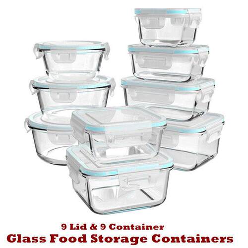 Glass Food Storage Containers Meal Prep Airtight Freezer