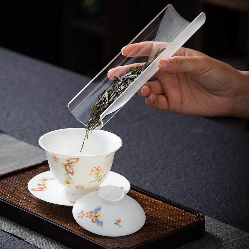 羊脂玉茶具白瓷套装家用陶瓷整套功夫喝茶杯盖碗茶壶茶杯泡茶器