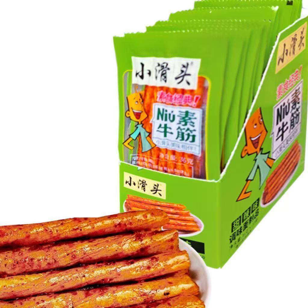 新货小滑头经典素牛筋36g甜辣味辣条豆筋儿时怀旧麻辣休闲 面 面