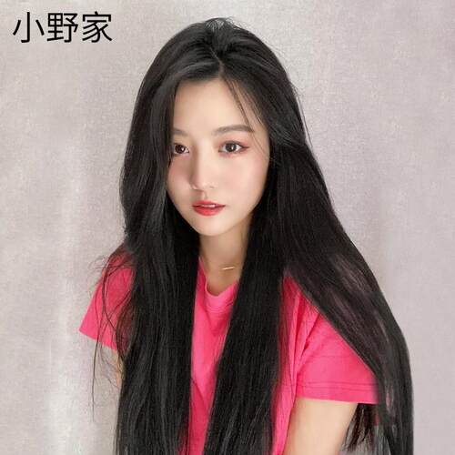 新款假发女长发递针蕾全丝全真人发丝加长直发轻套自然中薄分气质