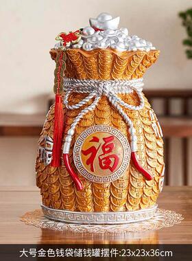 聚宝盆招财客厅古董博古物书架玄关装饰品开业礼品中式电视柜摆件