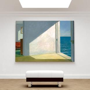 靠海的房间霍普阁楼美术馆小众艺术北欧装饰画挂画客厅卧室壁画