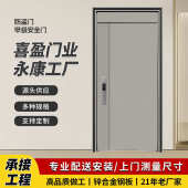奶油高端门进甲级家用岚 门防盗门子母户入户门安全门新款 青风格 款
