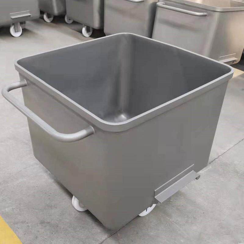 肉斗车物料运输周转小料斗车 不锈钢肉料车 食品小推车200L标