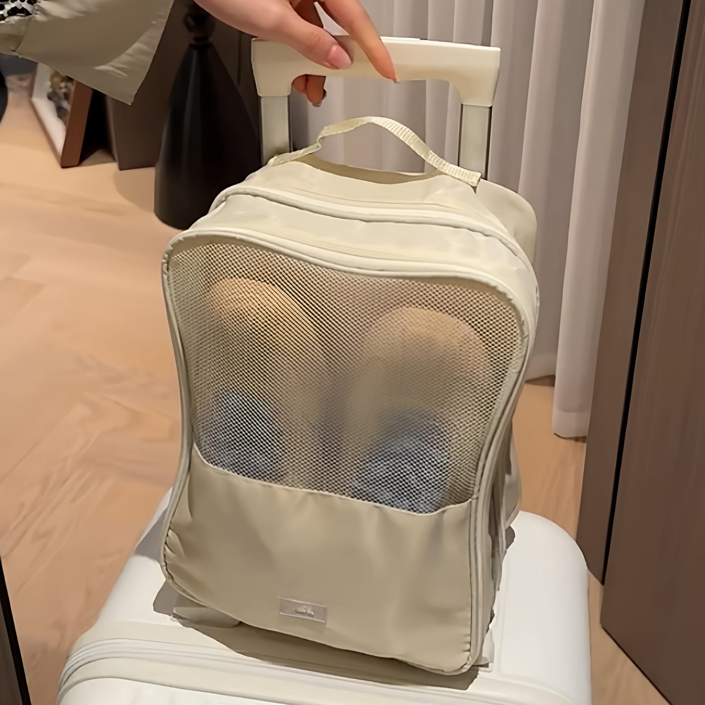 旅行鞋包小型轻便大容量双层透气鞋子收纳袋可挂行李箱便携置物包