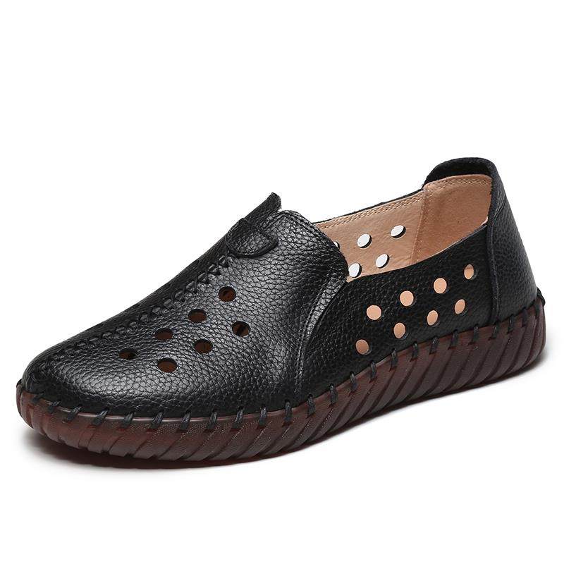 高档包头凉鞋女乐福鞋皮休闲牛平底一脚真踏镂空凉筋牛皮鞋孕妇懒,女鞋,深口单鞋,淘宝优惠券,粉丝福利购,淘宝优惠卷