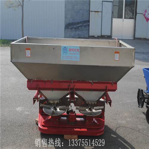 四轮拖机带拉颗粒不锈撒肥机施肥机4529撒肥机单农双桶钢用