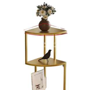 高级创意客厅书架多层家用置物架北欧角落铁艺书柜落地一体靠墙