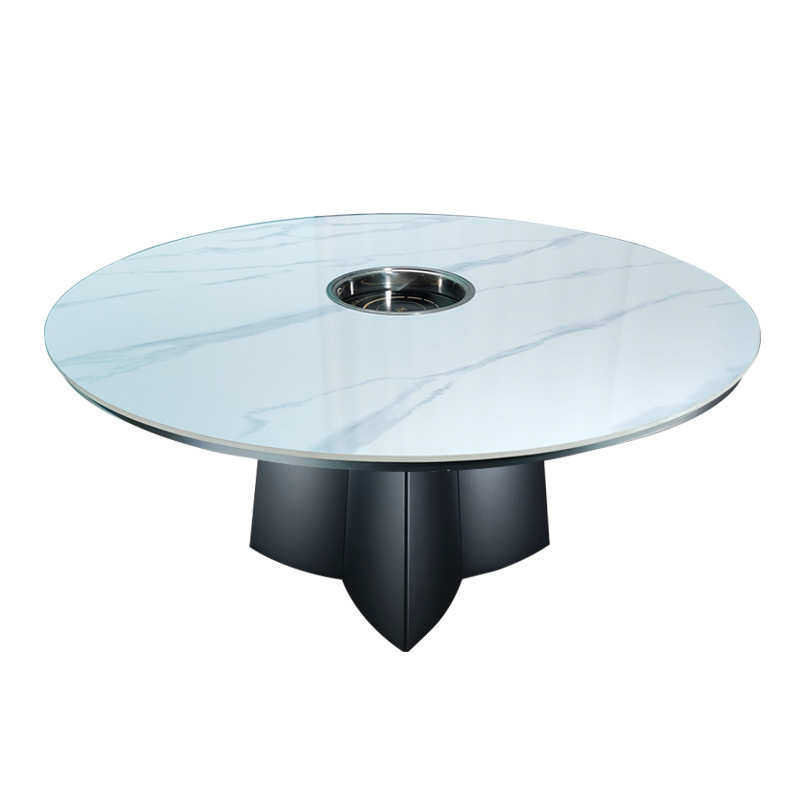 岩板火锅餐桌底座转盘意式轻奢圆形五金桌脚不锈钢桌腿客厅餐桌,住宅家具,电磁炉餐桌,淘宝优惠券,粉丝福利购,淘宝优惠卷