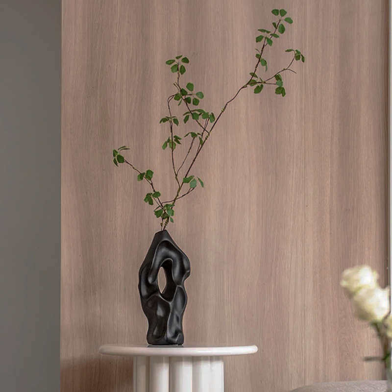 花瓶摆件客厅插花玄关装饰电视柜茶几轻奢高档高级感仿真绿植陶瓷