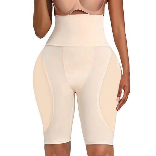 High waisted fake buttocks plus size pants with sponge