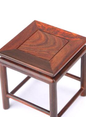 红木摆件底座红酸枝明式小花架奇石盆景架子花盆花瓶底座托