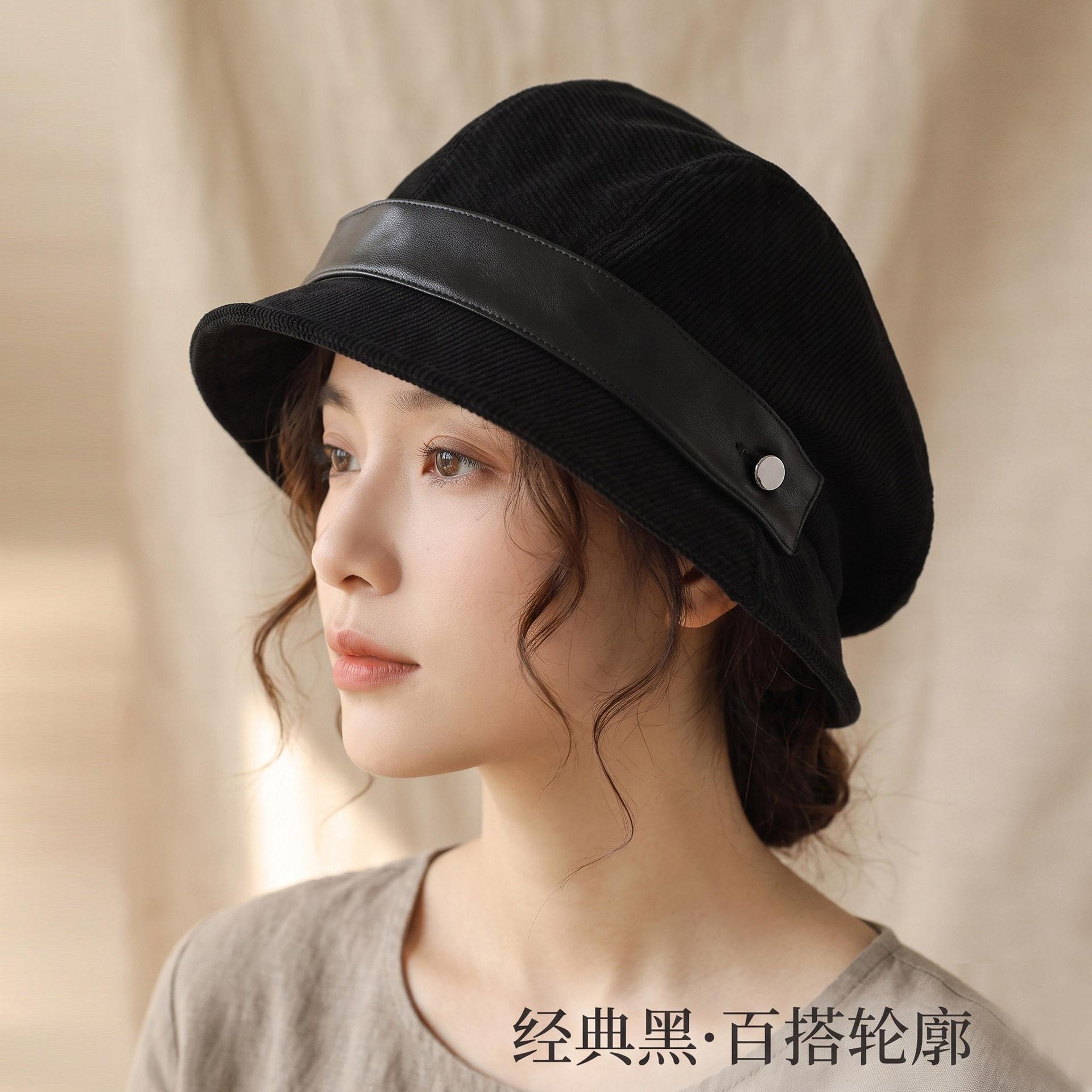 女帽子洋气时髦四季款秋冬通勤保暖时尚百搭贝雷帽新款可爱公主风