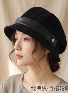 灰色帽子女2026新款今年流行爆款秋冬通勤保暖时尚百搭新款可爱公