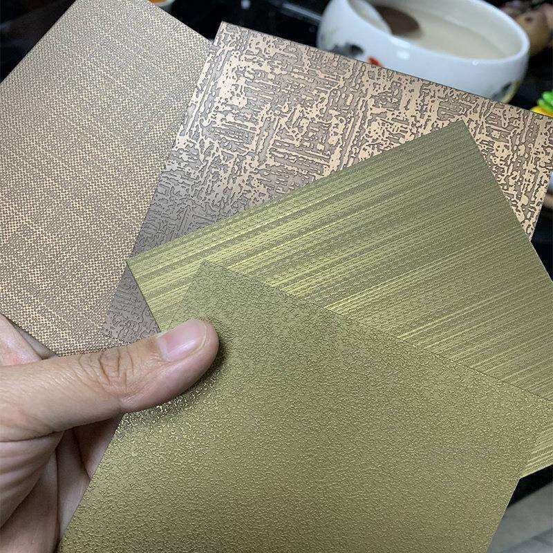 佛山彩色不锈钢蚀刻板 酒店别墅腐蚀304不锈钢金属装饰板压花板