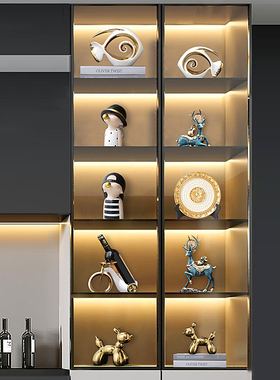 轻奢现代软装搭配家居装饰品酒柜样板房装饰品摆件电视柜客厅摆设