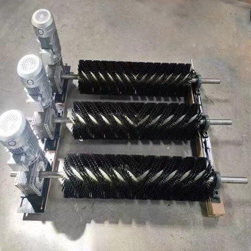 B1000型电动滚刷清扫器尼龙不锈钢刷丝旋转洗煤厂水泥厂被动扫料
