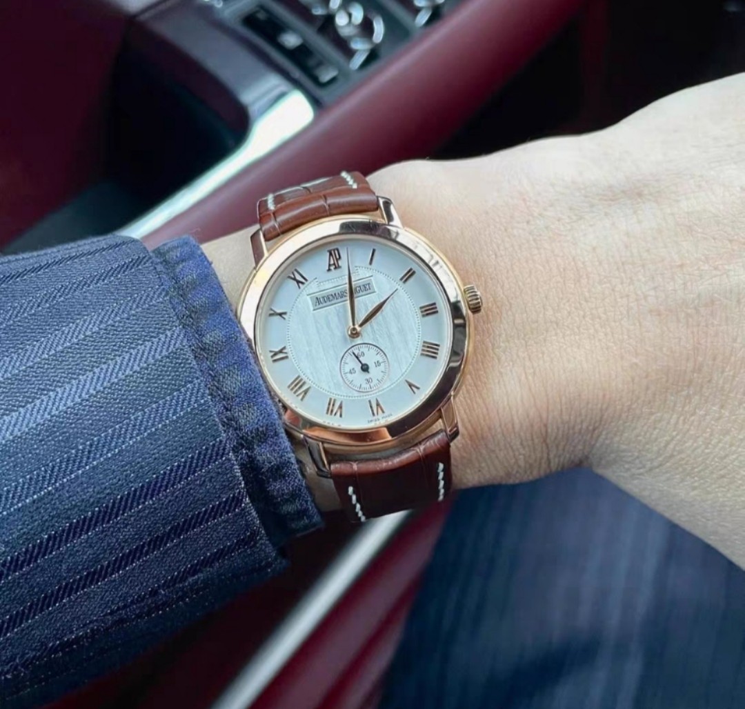 公价15.3万】98新36mmAP爱彼千禧18k玫瑰金15056手动机械男表正品