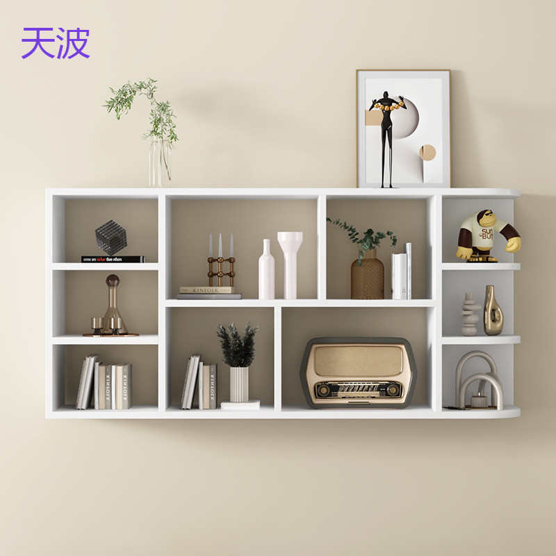 Rtd现做墙面书架置物架客厅吊柜壁柜挂壁式桌面书柜书架客厅隔板