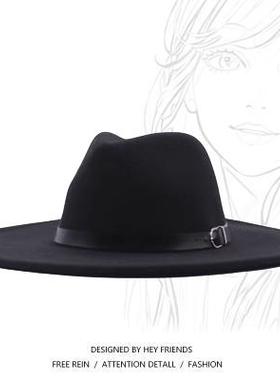 Women Men Wool Vintage Gangster Trilby Felt Fedora Hat caps