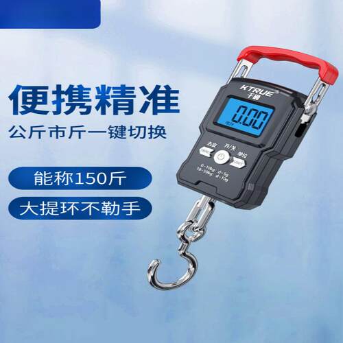 高精度手提电子秤小型快递称便携式家用钩商用手拉弹簧行李称鱼器