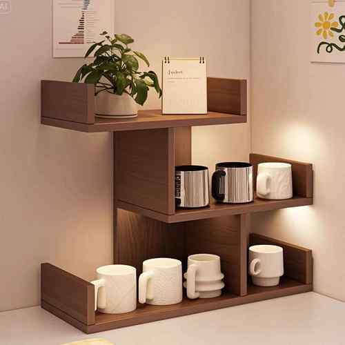 家用多层书桌架简约桌上收纳架子小型柜子学生现代分层置物书桌架