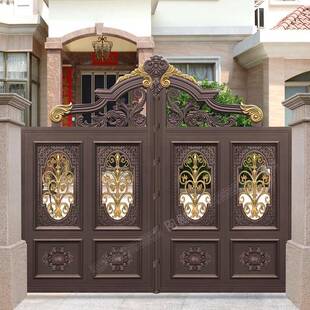 铝艺大门别墅大门庭院别墅花园大门供应铝合金铝艺大门