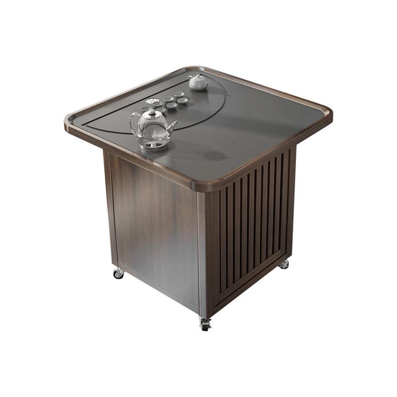 茶桌家用小茶台小型实木带轮茶车阳台小茶桌新中式可移动小茶桌