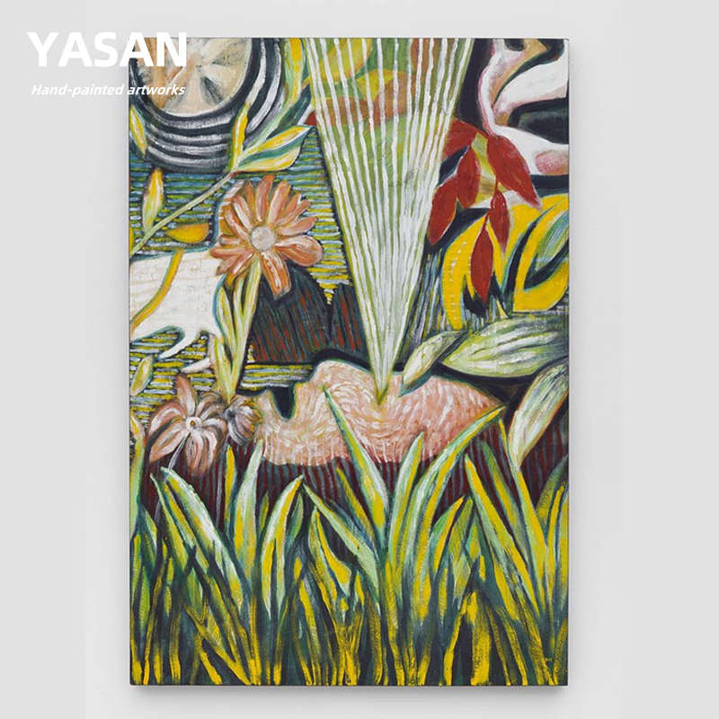 风景油画纯手绘客厅大幅挂画进门玄关装饰画沙发背景墙高端3d壁画