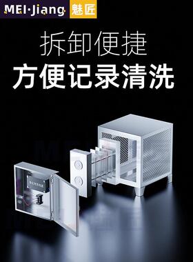 不锈钢抽油烟净化器厨房饭店餐饮分离过滤风量环保检查商用一体机